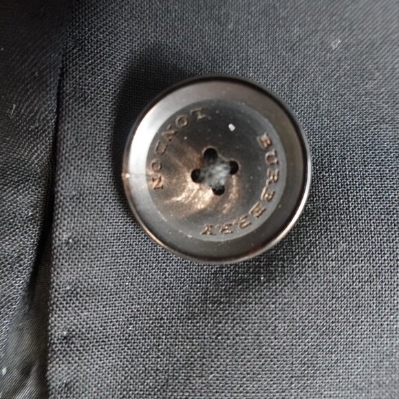Burberry Womens Blazer 6 Black Peak Lapels Single Vent Made in Portugal - Picture 4 of 16